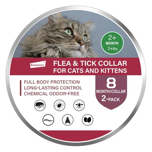 2er-Pack Flohhalsband & Zeckenhalsband für Katzen, Mit Natürlichen ätherischen Ölen, Qasserdicht & Verstellbar, Für Kätzchen ab 16 Wochen, Sicher & Chemiefrei 2er-Pack Flohhalsband & Zeckenhalsband für Katzen, Mit Natürlichen ätherischen Ölen, Qasserdicht & Verstellbar, Für Kätzchen ab 16 Wochen, Sicher & Chemiefrei von RoamRover