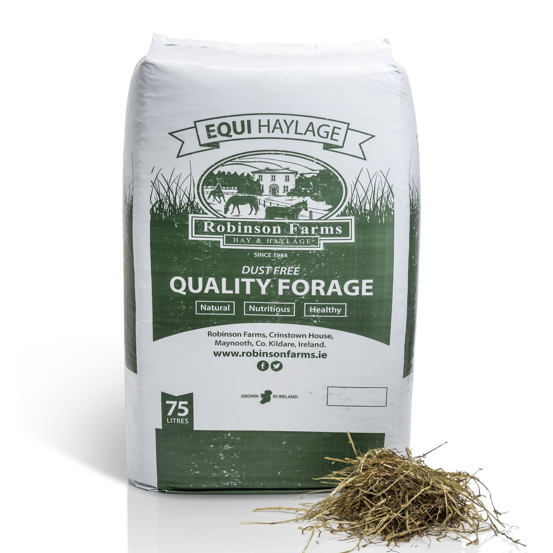 RobinsonFarms Equi Heulage 14-19 kg (75L) Staubfreie Qualitäts-Heulage von Robinson Farms Hay & Haylage