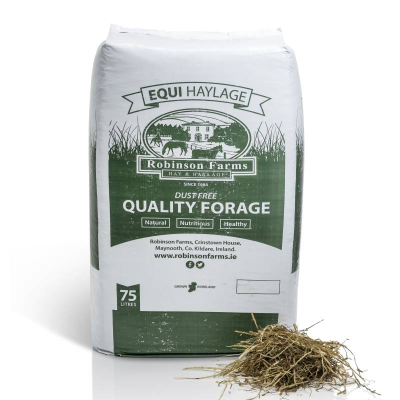 RobinsonFarms Equi Heulage 14-19 kg (75L) Staubfreie Qualitäts-Heulage von Robinson Farms Hay & Haylage