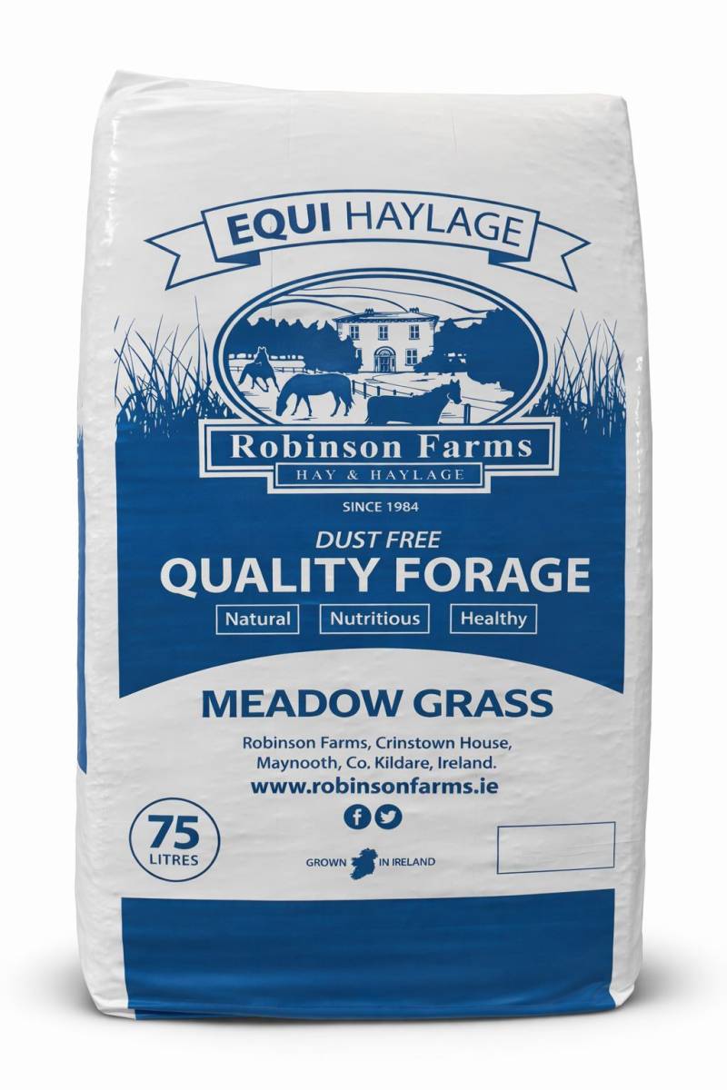 RobinsonFarms Equi Heulage low-sugar 18 kg (75L) Zuckerarme Heulage – ideal für stoffwechselempfindliche Pferde von Robinson Farms Hay & Haylage