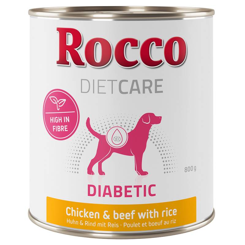 Rocco Diet Care Diabetic Huhn & Rind mit Reis 800g 12 x 800 g von Rocco Diet Care