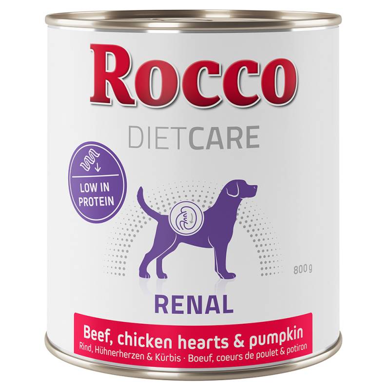 Rocco Diet Care Renal Rind mit Hühnerherzen & Kürbis 800 g  6 x 800 g von Rocco Diet Care