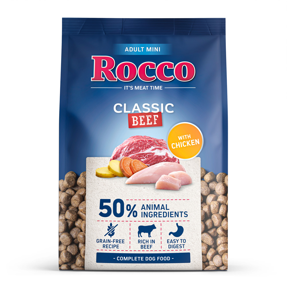 1 kg Rocco zum Sonderpreis! - Adult MINI Classic Rind mit Huhn von Rocco