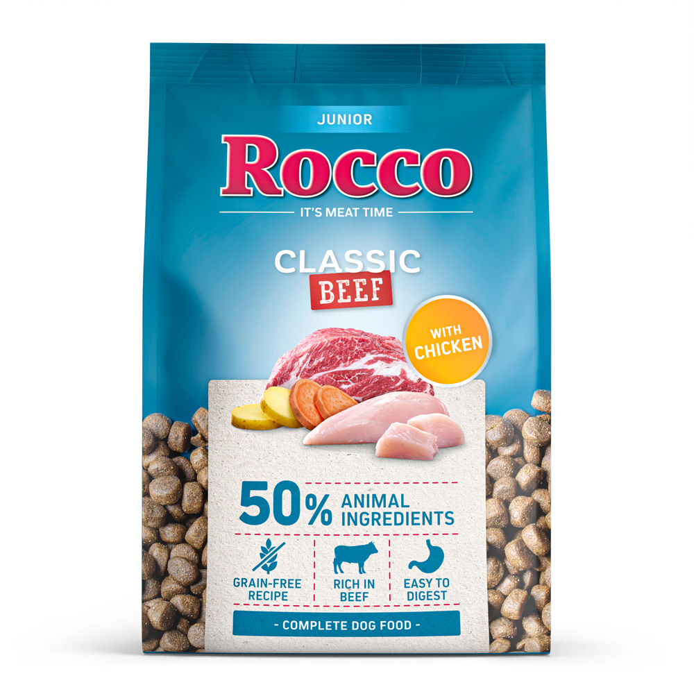 1 kg Rocco zum Sonderpreis! - Junior Classic Rind mit Huhn von Rocco