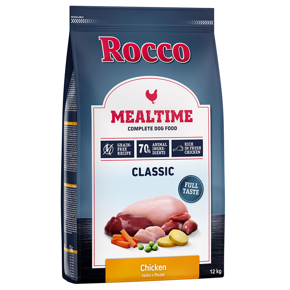 10 + 2 gratis! 12 kg Rocco Mealtime Trockenfutter - Huhn von Rocco