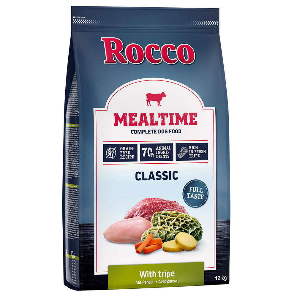 10 + 2 gratis! 12 kg Rocco Mealtime Trockenfutter - Pansen von Rocco