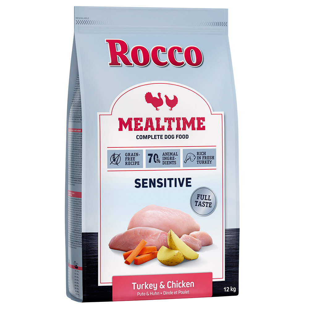 10 + 2 gratis! 12 kg Rocco Mealtime Trockenfutter - Sensitive Pute von Rocco