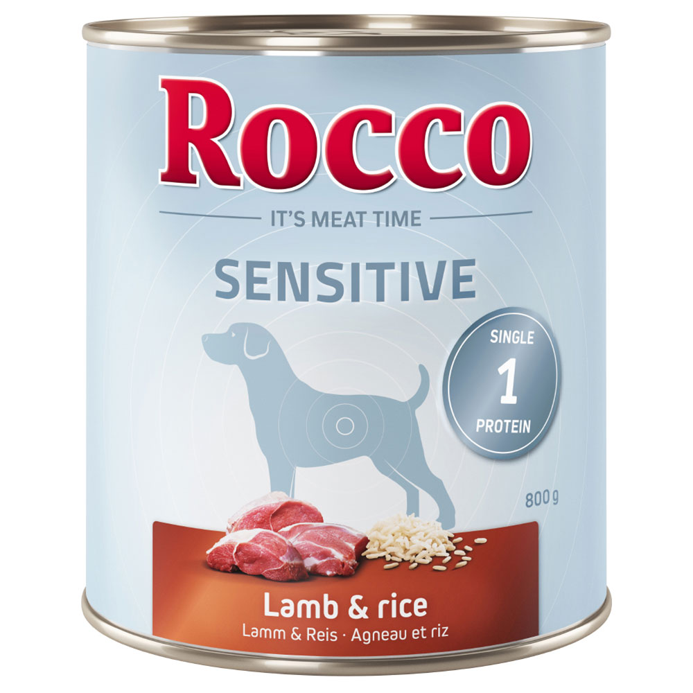20 + 4 gratis! Rocco Sensitive 24 x 800 g - Lamm & Reis von Rocco