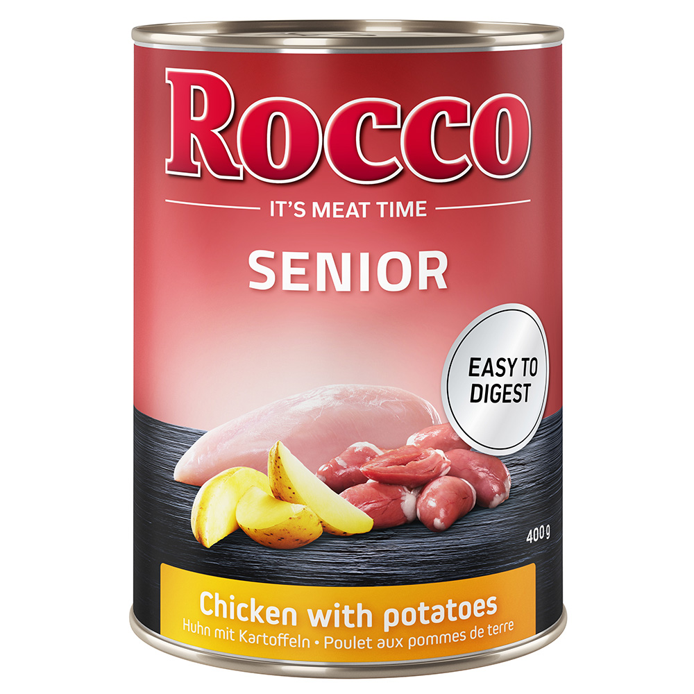 6 x 400 g Rocco Nassfutter zum Sonderpreis! -  Senior: Huhn mit Kartoffeln von Rocco