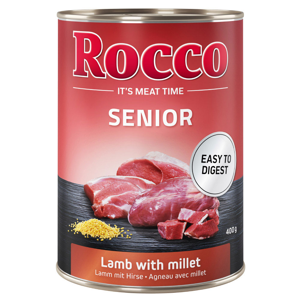 6 x 400 g Rocco Nassfutter zum Sonderpreis! - Senior: Lamm mit Hirse von Rocco
