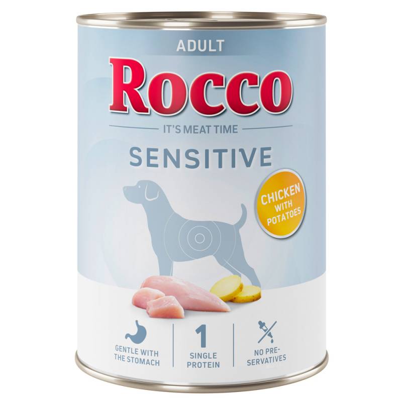 6 x 400 g Rocco Nassfutter zum Sonderpreis! - Sensitive: Huhn mit Kartoffeln von Rocco