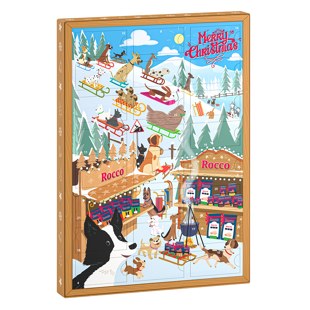Rocco Adventskalender für Hunde  - 3 Stück (576 g) von Rocco