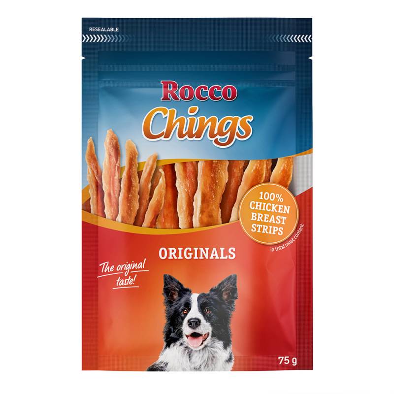 Rocco Chings Originals als Probiergröße - Hühnerbrust in Streifen 75 g Rocco Chings Originals als Probiergröße - Hühnerbrust in Streifen 75 g von Rocco