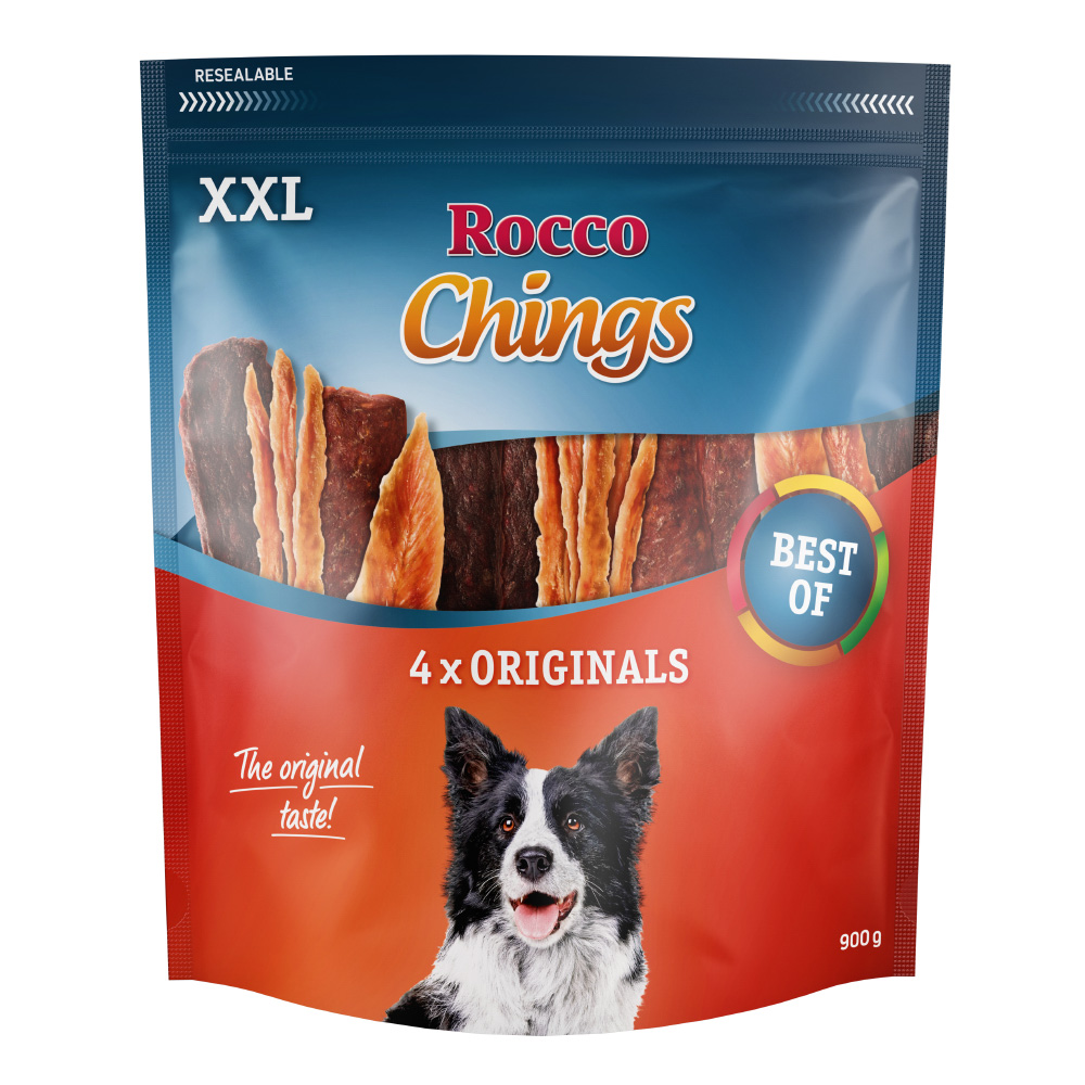 Rocco Chings XXL Pack - Mixpaket: Hühnerbrust getrocknet & Streifen 2 x 900 g von Rocco