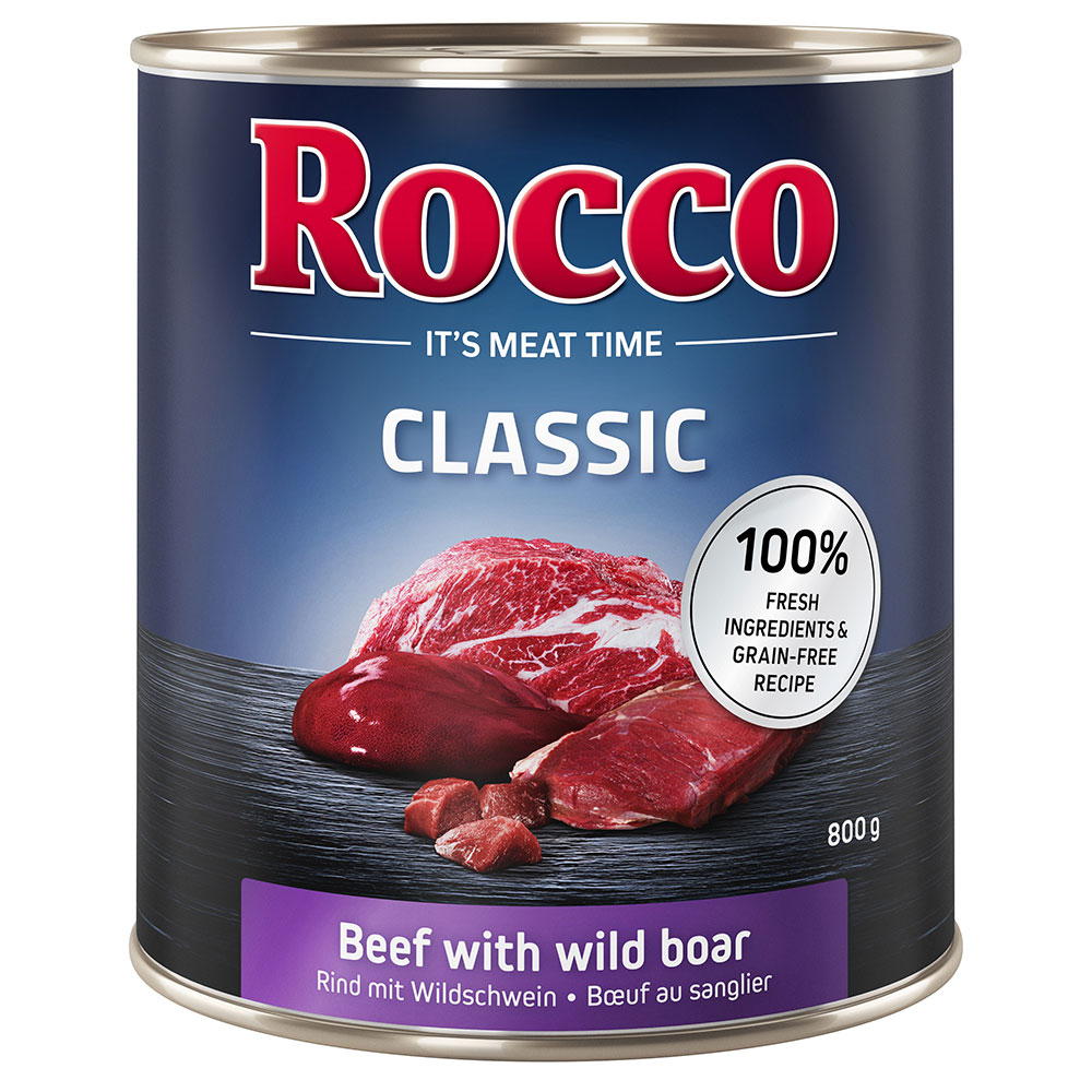 Rocco Classic 6 x 800 g - Rind mit Wildschwein von Rocco