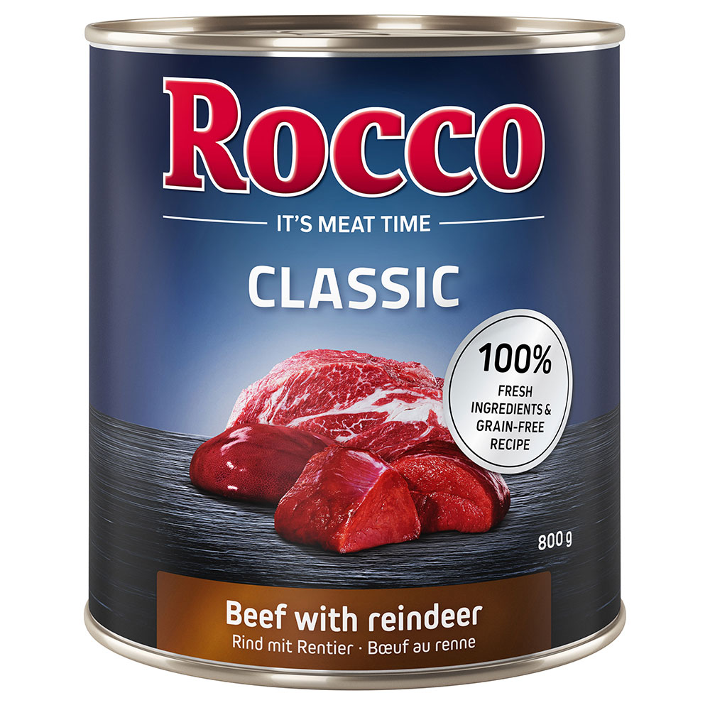 Rocco Classic 6 x 800 g - Rind mit Rentier von Rocco