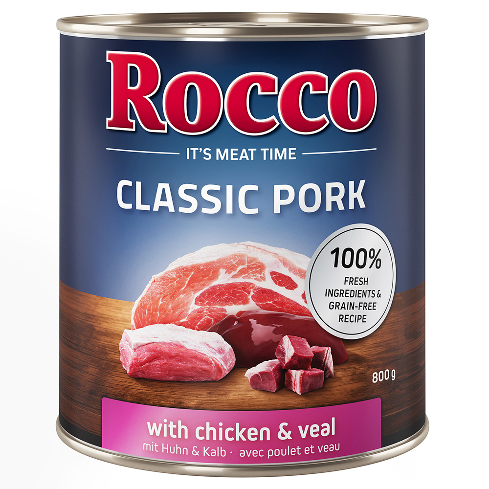 Rocco Classic Pork 6 x 800 g Huhn & Kalb Rocco Classic Pork 6 x 800 g Huhn & Kalb von Rocco