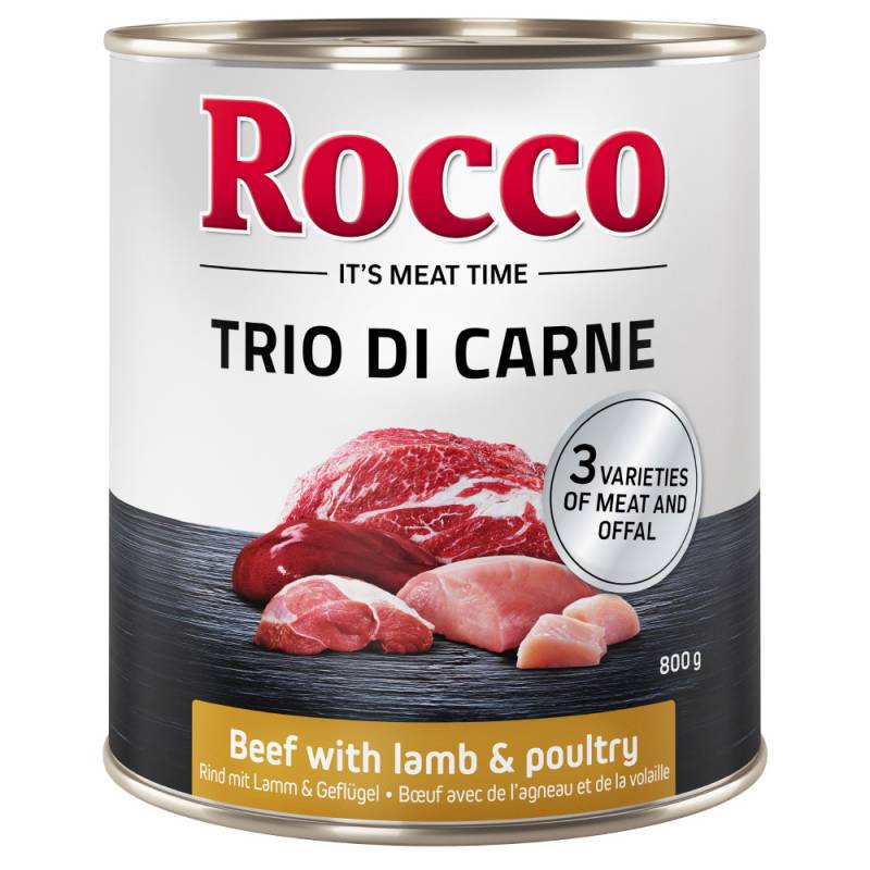Top-Angebor Rocco Trio di Carne - 24 x 400 / 800 g 24 x 800 g: Rind, Lamm & Geflügel von Rocco