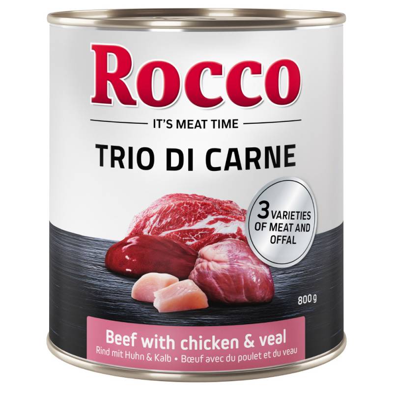 Rocco Classic Trio di Carne - 24 x 800 g - Rind, Huhn & Kalb von Rocco
