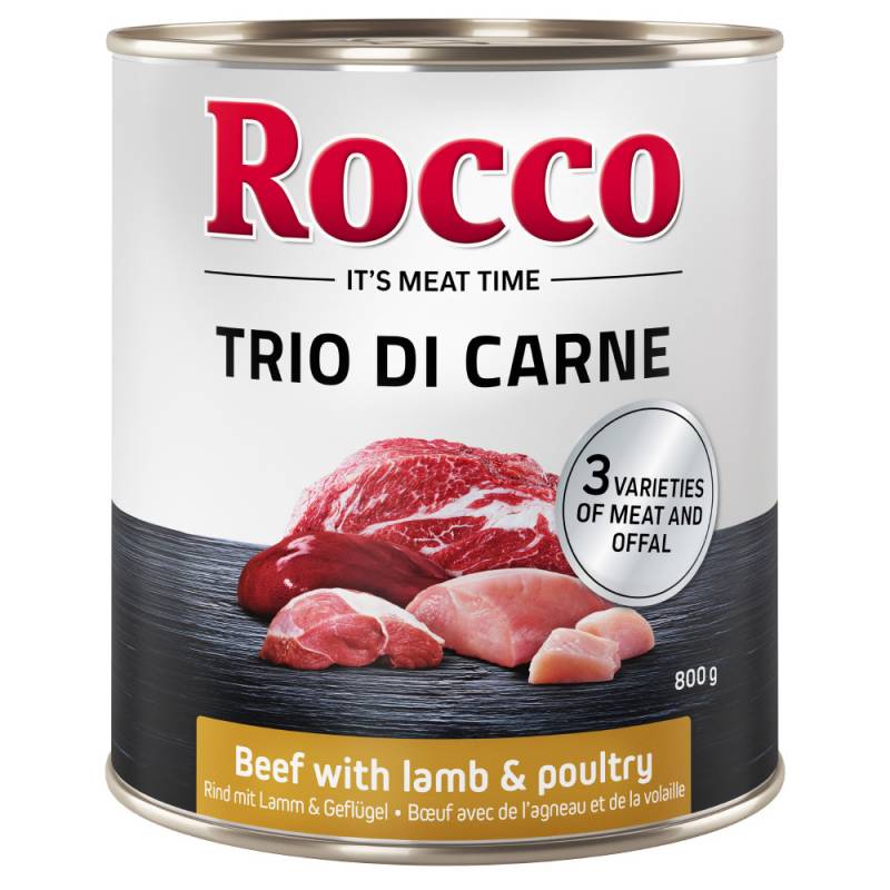 Rocco Classic Trio di Carne - 24 x 800 g - Rind, Lamm & Geflügel von Rocco