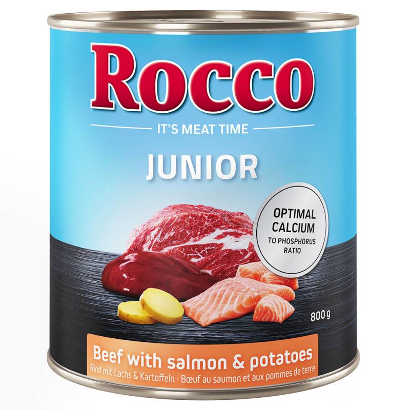 Rocco Junior 6 x 800 g - Rind mit Lachs & Kartoffeln von Rocco