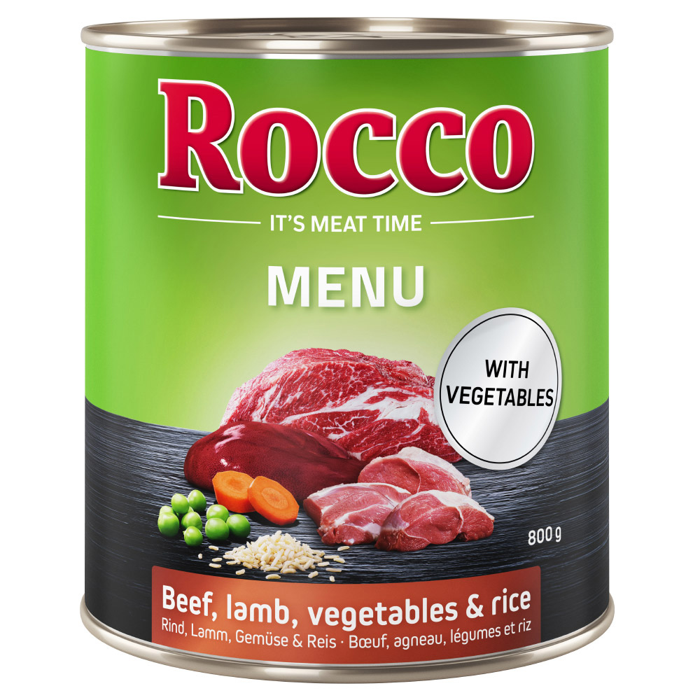 Rocco Menü 6 x 800 g - Rind mit Lamm, Gemüse & Reis von Rocco