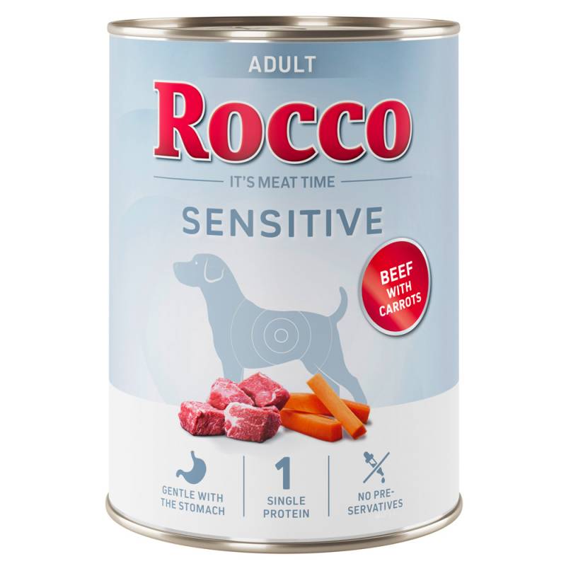 Rocco Sensitive 6 x 400 g / 800 g Neue Rezeptur - 6 x 400 g: Rind mit Möhren Rocco Sensitive 6 x 400 g / 800 g Neue Rezeptur - 6 x 400 g: Rind mit Möhren von Rocco