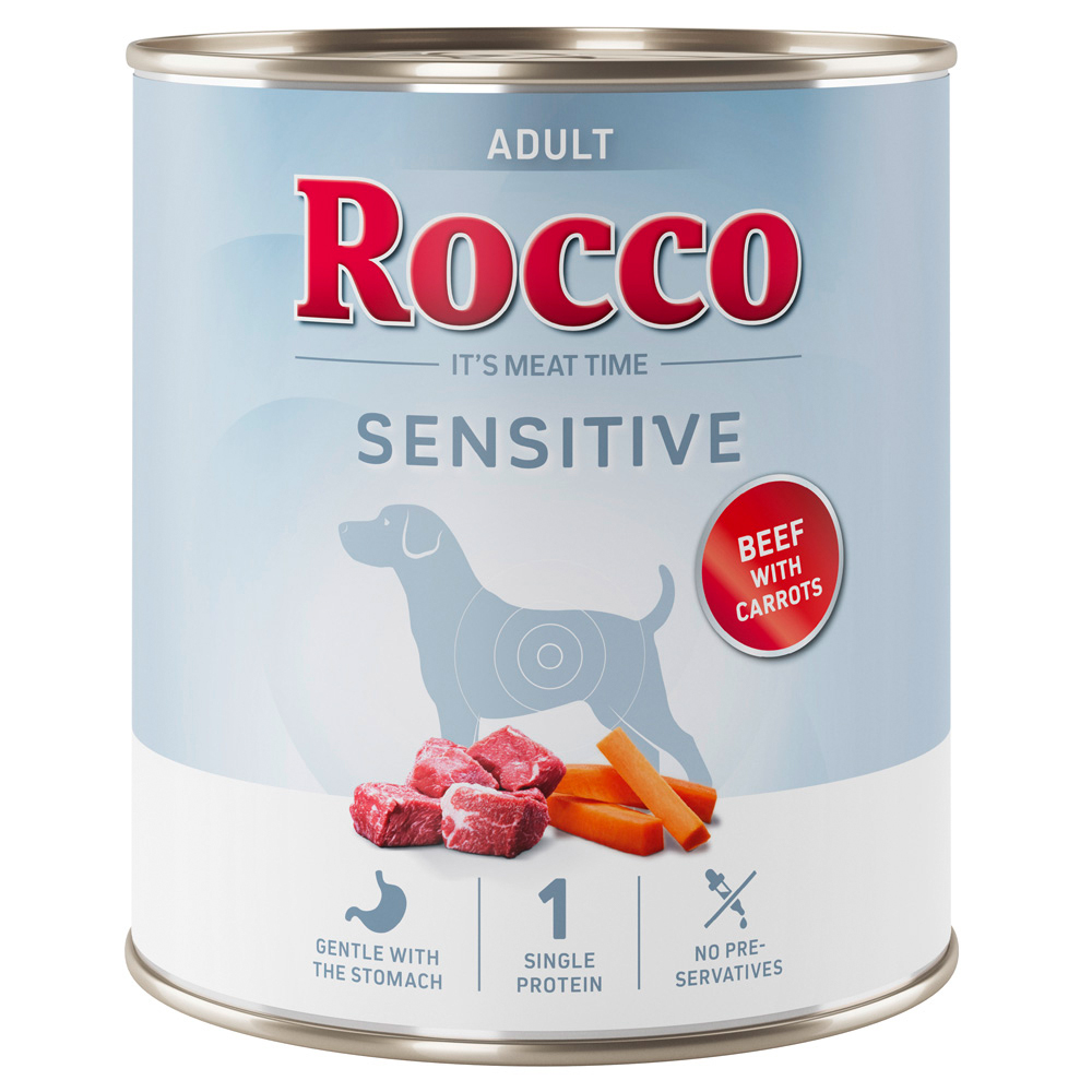 Rocco Sensitive 6 x 400 g / 800 g Neue Rezeptur - 6 x 800 g: Rind mit Möhren Rocco Sensitive 6 x 400 g / 800 g Neue Rezeptur - 6 x 800 g: Rind mit Möhren von Rocco