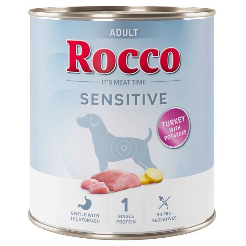 Rocco Sensitive 6 x 400 g / 800 g Neue Rezeptur - 6 x 800 g: Truthahn mit Kartoffeln von Rocco