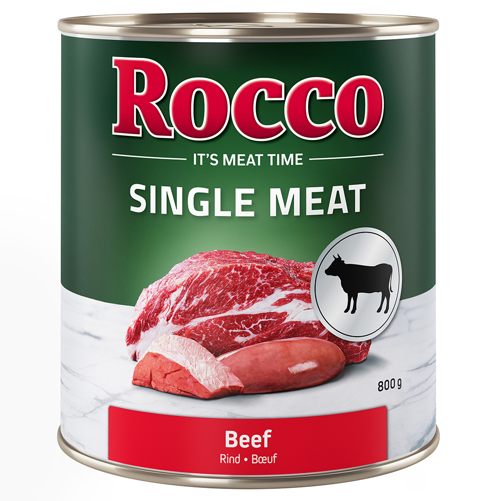Rocco Single Meat 6 x 400 g / 800 g 6 x 800 g: Rind von Rocco