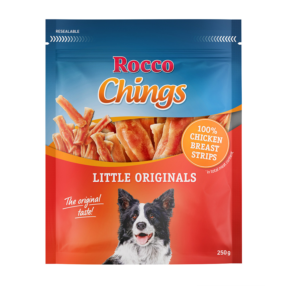 Rocco Snacks zum Sonderpreis! - Chings Originals - Hühnerbrust in kurzen Streifen 250 g von Rocco
