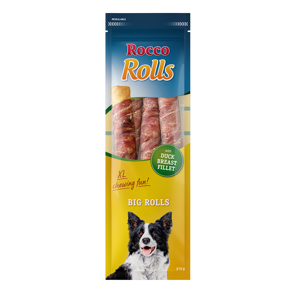 Rocco XL-Kaurolle Big Rolls 315 g / Sparpaket % - mit Entenbrustfilet 6 x 315 g Rocco XL-Kaurolle Big Rolls 315 g / Sparpaket % - mit Entenbrustfilet 6 x 315 g von Rocco