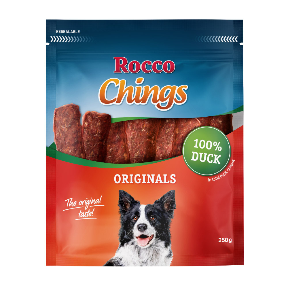 Sparpaket Rocco Chings Originals - Entenbrust getrocknet 12 x 250 g von Rocco