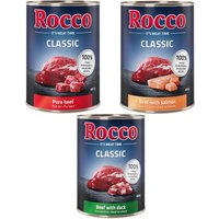Sparpaket Rocco Classic 12 x 400 g - Exklusiv-Mix (Rind pur, Rind/Lachs, Rind/Ente) von Rocco