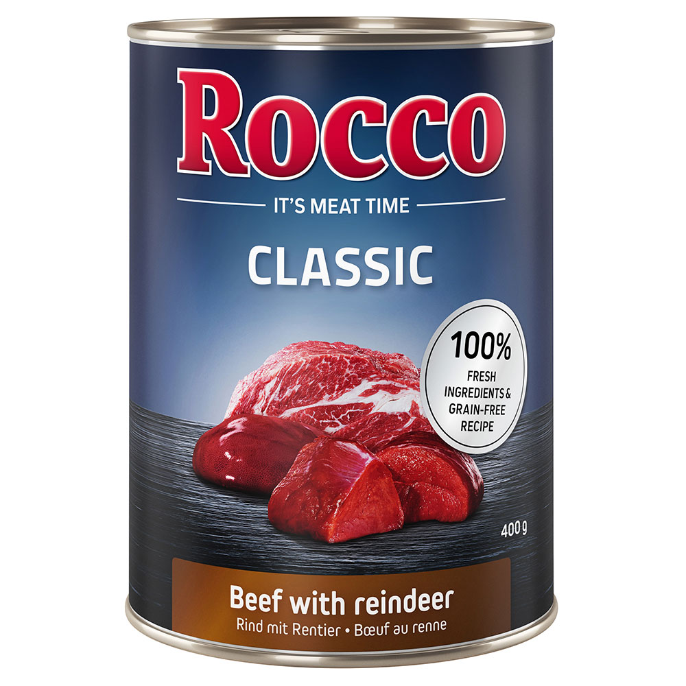 Sparpaket Rocco Classic 12 x 400 g - Rind mit Rentier von Rocco