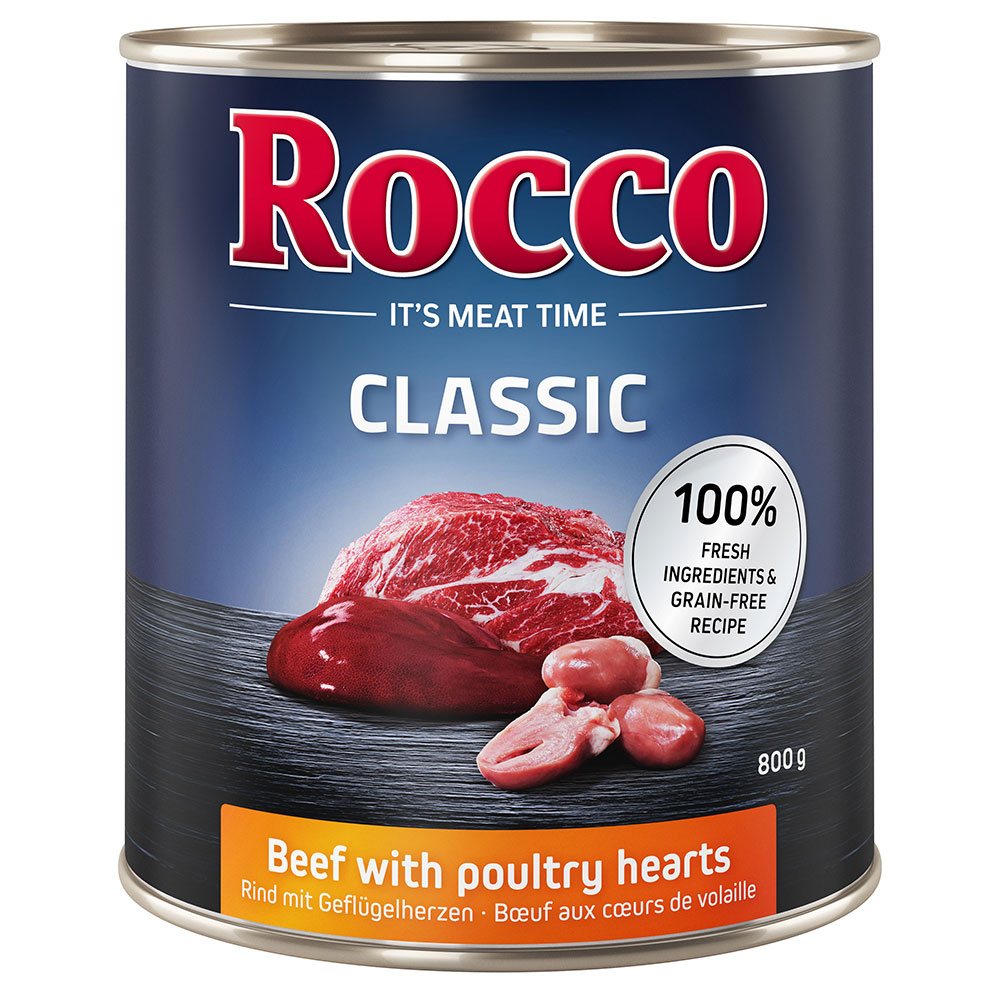 Sparpaket Rocco Classic 12 x 800 g - Rind mit Geflügelherzen von Rocco