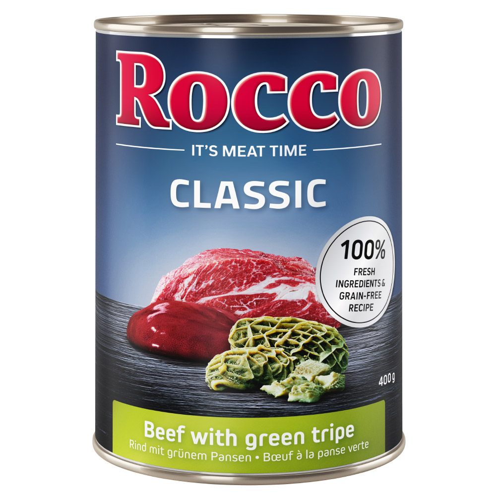 Sparpaket Rocco Classic 24 x 400 g - Rind mit Grünem Pansen von Rocco