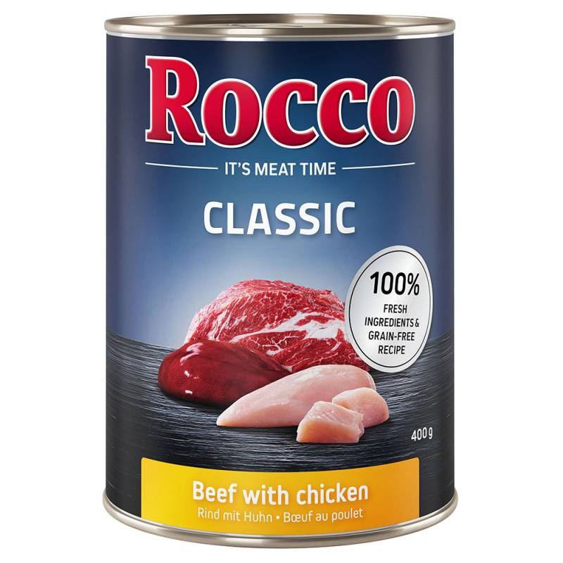 Sparpaket Rocco Classic 24 x 400 g - Rind mit Huhn von Rocco