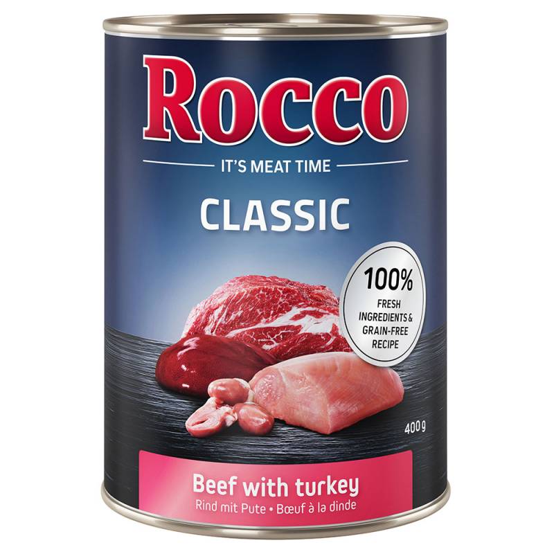Top-Angebot Rocco Classic 24 x 400 g - Rind mit Pute von Rocco