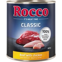 Rocco Classic 24 x 800g - Rocco Nassfutter im Sparpaket - Rind mit Huhn von Rocco