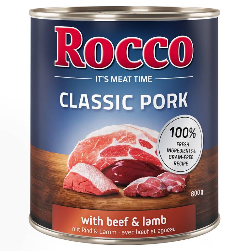 Sparpaket Rocco Classic Pork 12 x 800 g Rind & Huhn von Rocco