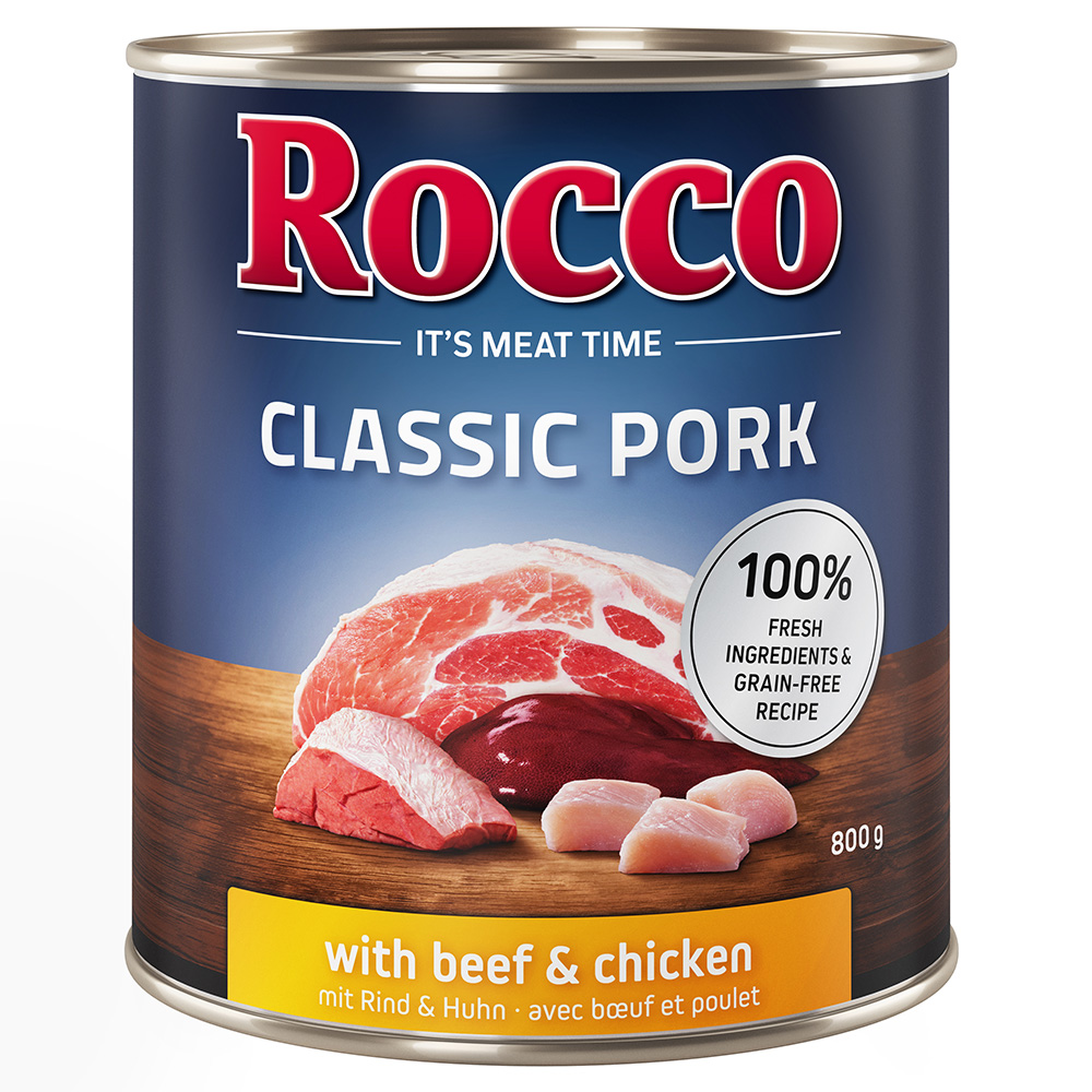 Sparpaket Rocco Classic Pork 12 x 800 g Rind & Huhn von Rocco