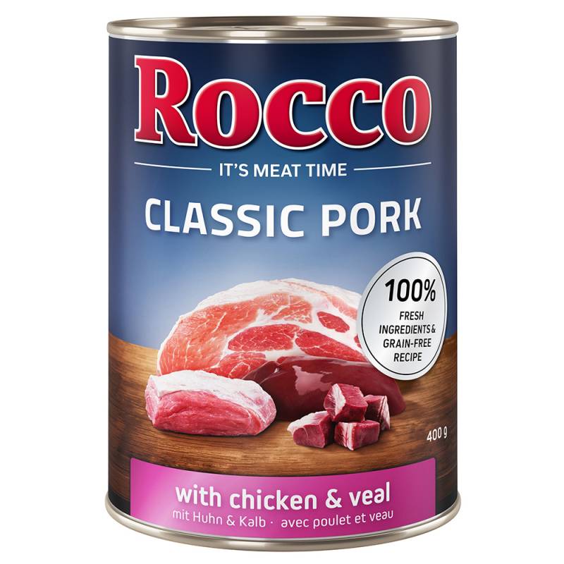 Sparpaket Rocco Classic Pork 24 x 400g Huhn & Kalb von Rocco