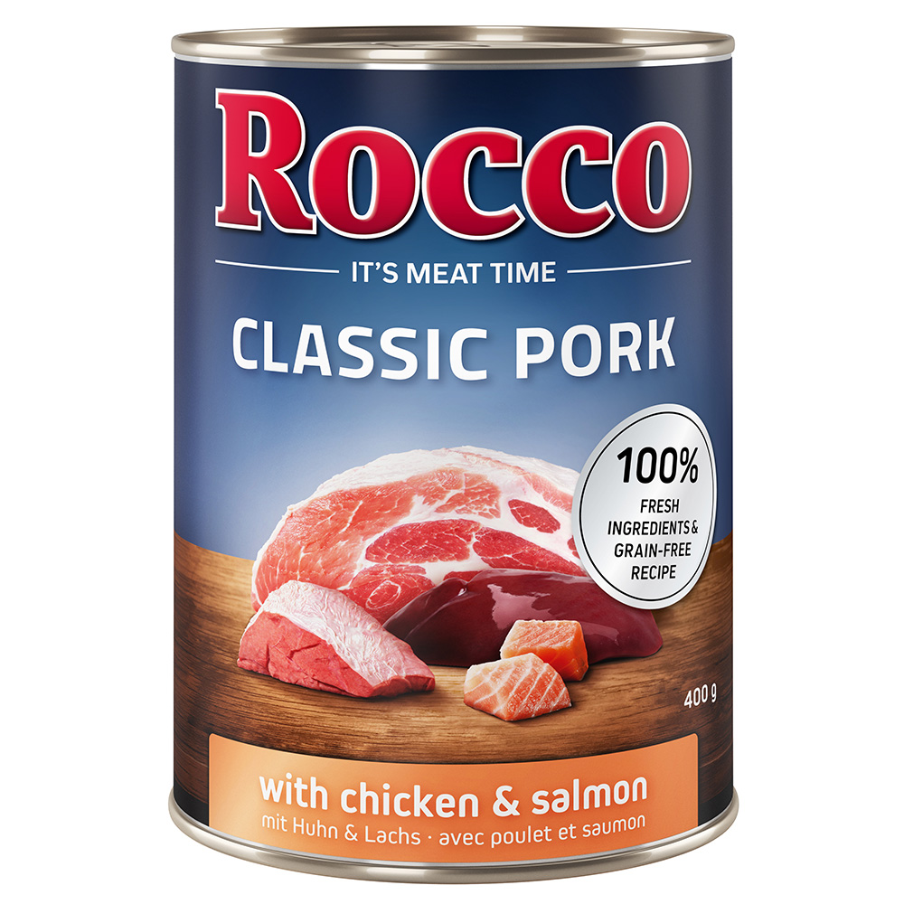 Sparpaket Rocco Classic Pork 24 x 400g Huhn & Lachs von Rocco