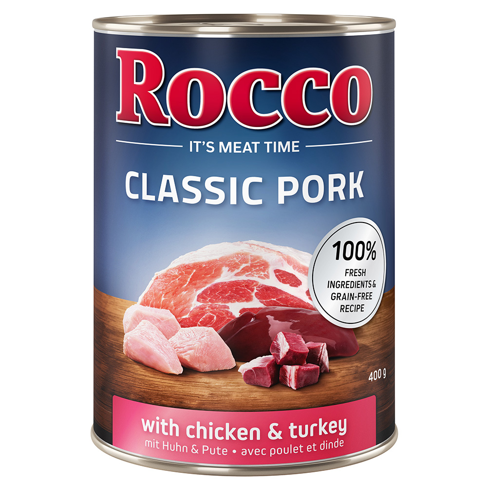 Sparpaket Rocco Classic Pork 24 x 400g Huhn & Pute von Rocco
