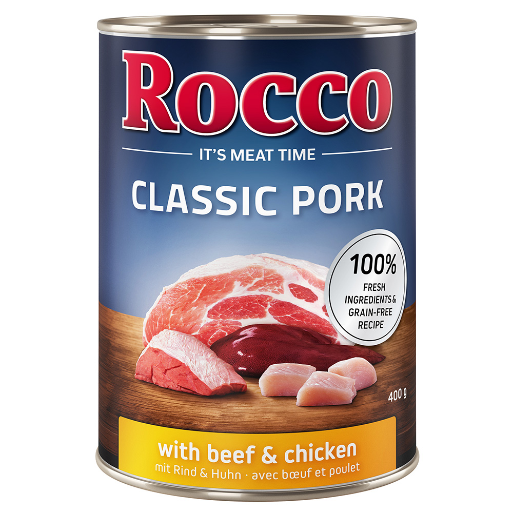 Sparpaket Rocco Classic Pork 24 x 400g Rind & Huhn von Rocco