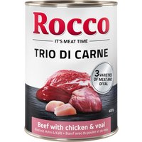 Sparpaket Rocco Classic Trio di Carne 24 x 400 g - Rind, Huhn & Kalb von Rocco