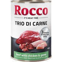Sparpaket Rocco Classic Trio di Carne 24 x 400 g - Rind, Huhn & Wild von Rocco