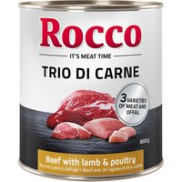 Sparpaket Rocco Classic Trio di Carne 24 x 800 g - Rind, Lamm & Geflügel von Rocco