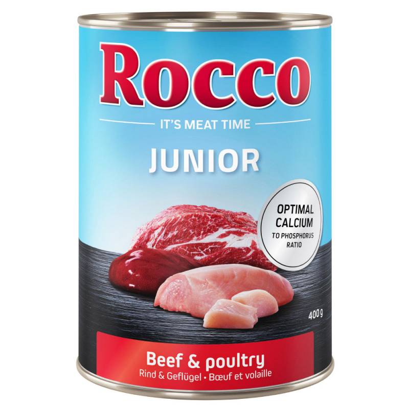 Sparpaket Rocco Junior 12 x 400 g - Pute mit Kalbsherzen & Reis Sparpaket Rocco Junior 12 x 400 g - Pute mit Kalbsherzen & Reis von Rocco